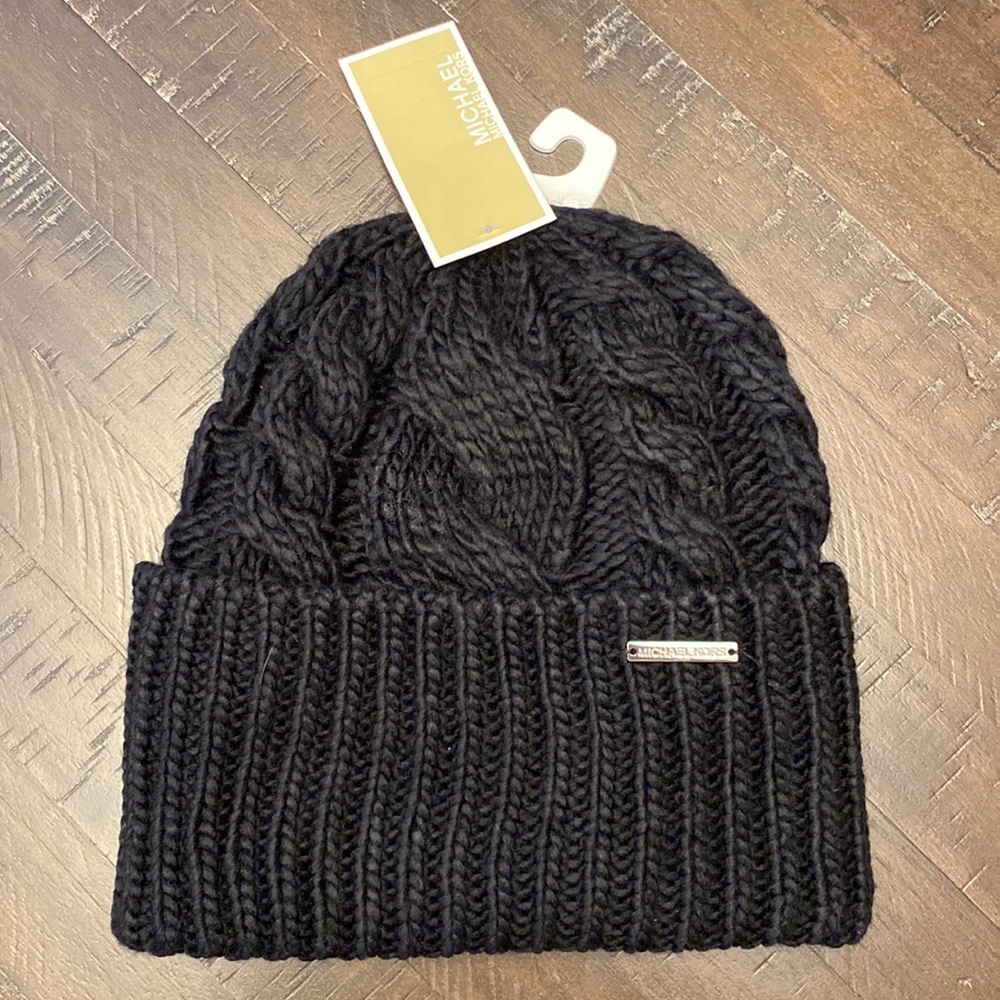 Black Knit Michael Kors Beanie